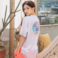 HERRINGBONE 中性款圖案印花防曬寬鬆短袖T恤 RE328