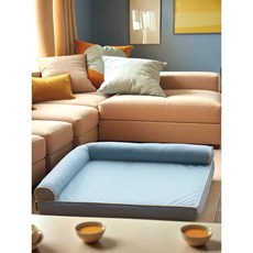 낙원굿즈 강아지 매트리스 매트 반려견 사계절 방석, 1개, 우아한 회색 S