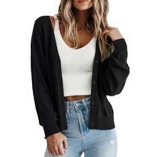 PRETTYGARDEN 여성용 카디건 스웨터 경량 니트 버튼업 브이넥 쉬러그 2026 트렌디 겨울 가을 패션 의류 블랙. XL