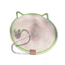 50cm 원형 대형 고양이 발톱 스크래쳐 매트 벽면 부착 수직형 카페트 바닥용 고양이 카페트 스크래처 벽에 달려있는 스크래치 매트, 1개, 캔디컬러믹스