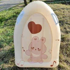 【林豆桑】現貨 ins韓風 動物圖案充氣浮板 浮排/充氣浮排/玩水/戲水/游泳輔助/游泳用品, 03 愛心兔