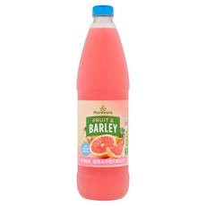 영국 모리슨 Morrisons Pink Grapefruit Fruit & Barley Squash 노슈가 핑크 자몽 & 보리 스쿼시 주스, 8개, 1L