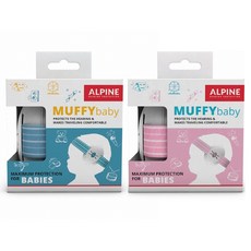 ALPINE Muffy Baby 嬰幼兒隔音耳罩兩入組 (可挑色) 荷蘭製 寶寶聽力保護 舒適安全, 藍色, 粉色, 2個