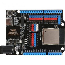 ESP32 개발 보드 맥스 V1.0 아두이노 호환 USBC 와이파이 블루투스 마이크로파이썬 싱글 컴퓨터 미니 PC스마트 로봇게임 콘솔 제작에 적합 QA009, ESP32 Development Board Max V1