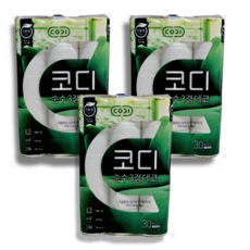 코디 순수 3겹데코 화장지, 30m, 30롤, 3개