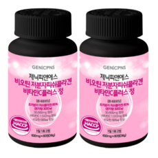 잇몸콜라겐 잇몸에 좋은 저분자 콜라겐 제닉피앤에스 300달톤 피쉬콜라겐, 2개, 60정