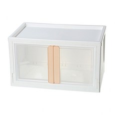 聯府 雪山磁吸式雙開整理收納櫃, 76L奶茶色PU761, 1個