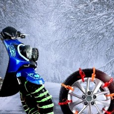 이륜차겨울용품 눈길주행 타이어미끄럼방지 케이블형체인 설상주행보조 안전운행, 1개