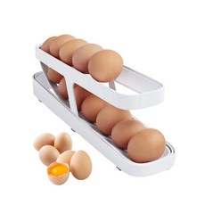 롤링 계란선반 에그트레이 달걀 계란 스크롤 보관함, SKB ㅣ 화이트, 1개