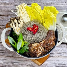 온가족 푸짐한 서울식 소불고기 총 1060g 불고기 육수 당면사리 포함 완벽 세트, 1개, 1.06kg