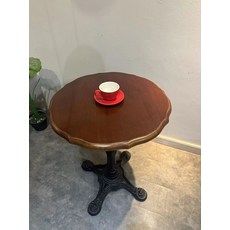 업소용테이블 카페 테이블 세트 원목 원형 사각 업소용 다이닝 가구 의자포함 모던, 물결무늬 원형 테이블 60 x 60x75