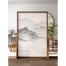 中式實木屏風隔斷：客廳、茶室、臥室適用，現代簡約風，入戶玄關遮擋，移動座屏風水裝飾, 1個, 樟子松材質 （尺寸80*180cm）,整裝, 樟子松材質 （尺寸80*180cm）