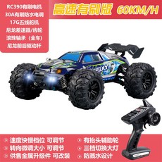 RC카 입문용 라이트 4륜구동 rc카 모형차 경기 조종 성인 75KM 무선 원격 수상부상, 단일 배터리, SCY 푸른 도마뱀, 1개