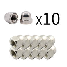 굿나잇몰 스텐 캡너트 볼트캡 M3 M4 M5 M6 M8 M10 M12 3/8 1/2 인치 너트 10개 묶음, 6mm