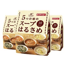 DAISHO 大逸昌 5種口味綜合速食冬粉組 擔擔+泡菜+裙帶菜+雞蛋湯+什錦口味 10包入, 3袋