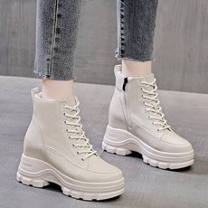 해외사이트 9cm 속굽 키높이 발편한 가보시 통굽 여성 워커