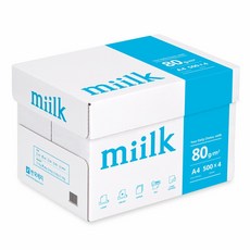 miilk 용지 80g 1박스, A4, 2000매 A4, 2000매