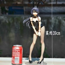 臺灣出貨 大號 青春期笨蛋不做兔女郎學姐的夢櫻島麻衣絲襪盒裝手辦, 1個, 大號櫻島麻衣39CM