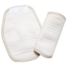 hwamo baby 嬰兒柔軟3層棉紗背帶口水巾, 米色, 2入