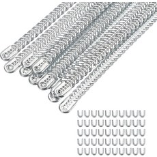 uxcell 12Pcs 나선형 금속 코르셋 보닝 9x2인치 스테인리스 스틸 프리컷 팁 가운 코스튬 공예 재봉용 캡 헤드 50Pcs 포함, 9x2.4 Inch