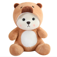 귀엽고 안고자 곰돌이 인형 애착인형, 1개, 하얀색+갈색, 40cm 1개, 하얀색+갈색, 40cm