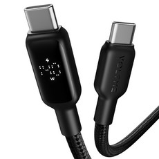 볼트미 Vizo 디스플레이 140W PD3.1 C to C타입 초고속 충전케이블, 1개, 블랙, 2m