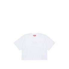 디젤 키즈 타원형 D 자수 티셔츠
