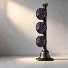 두우둥 3구선풍기 사무실 3구 업소용 스탠드형 거실, 8inch black 퍼플 8g ear 초대형wind