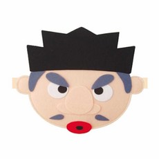 역할놀이머리띠 전래동화 놀부 1P 유아교구 역할극머리띠