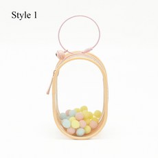 두꺼운 투명 미스터리 박스 보관 케이스 키체인 가방 파우치 정리함 클래식 인형 지갑 1