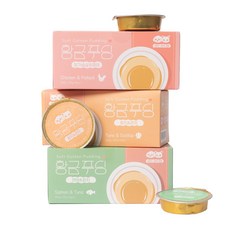 집사일기 황금푸딩 강아지 고양이 간식 미니캔 30g 18캔 혼합, 혼합(닭명태,참치관자,연어참치), 18개