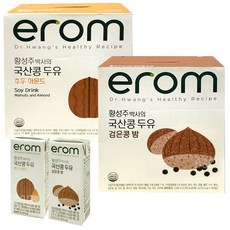 이롬 황성주 국산콩 두유 검은콩 밤 1박스 + 호두와 아몬드 1박스, 190ml, 32개