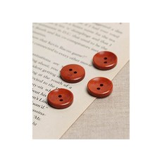 퀼트스타 크로커스 오목 나무단추 18mm_오렌지브라운, 오렌지브라운, 1세트