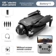 2025NewD18 드론 VR 8K 5G WIFI 항공 HD 듀얼 카메라 사진촬영 지능형 장애물 회피 브러시리스 파워 GPS 리, 03 D18-Style 1-BL-1B