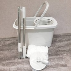 MUJI 無印良品 旋轉拖把組，輕鬆脫水，可替換拖把布，適用多種地板, 1套