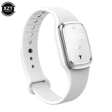 초음파 하이테크 모기 퇴치 팔찌 실내 야외 마그네틱 팔찌 모기 물림 방지 손목 밴드, WHITE, 1.WHITE