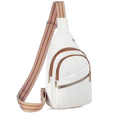 EVANCARY 여성용 남성용 소형 슬링 백 백팩 체스트 데이팩 크로스바디 백 여행 야외 하이킹용 다크 블랙. 스몰 125688, Z 베이지 브라운