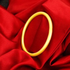 Sun_Plus 臻耀G款沙金手鐲 古法實心三生三世磨砂銅鍍金手鐲