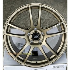 土城輪胎王 新款色 ENKEI SC24 18吋鋁圈 平光古銅 亮黑 5/114.3 五爪開叉 閃卡鉗, 1個