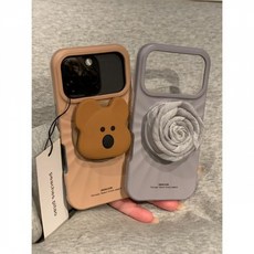 臺灣現貨 簡約ins灰色棕色波漾二閤一, 小熊磁吸-單支架,15