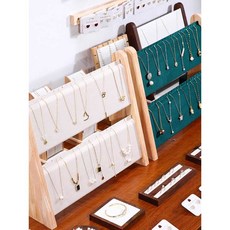 목걸이 진열대 액세사리 정리대 제품 전시대, 블랙 가죽 (볼륨)