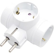 세이프 국산 4000W 선없는 멀티탭 접지 T자 고용량 3구콘센트, 1개, 화이트, 8.5cm