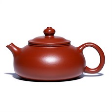 寒江手製經典紫砂功夫家用茶壺, 1個, 1L, 原礦小煤窯朱泥:如圖所示