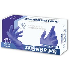 JOEKI NBR無粉手套100入 一次性手套 塑膠手套 餐飲清潔實驗適用, 藍色_實色偏藍紫色, M, 1個