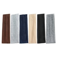 6개입 여성용 탄력 헤어밴드 운동용 논슬립 착용 가능한 활동적인