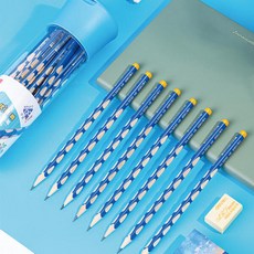 아트박스/델리 델리 블루 삼각 교정 연필 30자루 HB 2B