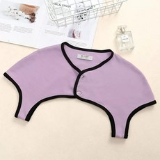 어깨 넥 목 산모 남녀는 여름 수면 방한 보호 보온 조끼 워머 잠자는 중년, AO. 바이올렛 서머 스타일 플리스 안감 없음