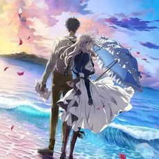 스터드드 바이올렛 에버가든 애니메이션 레트로 페인팅 프린트 거실용 벽장식 그림, 14. E23