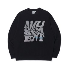 레이피커스 RAYFIKERS 어뮤즈먼트 빅 워딩 맨투맨 MQ1TU051 BLACK
