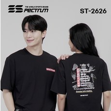 스펙트럼 ST-2626 남여공용 반팔티 데일리 배드민턴 탁구 스쿼시 스포츠웨어